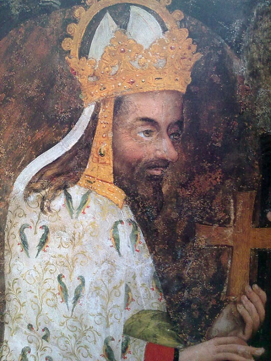 Karlův portrét z ostatkové scény v kostele Panny Marie na Karlštejně